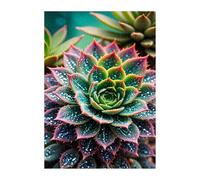 Puzzle 100 Pieces Adultes Succulent, Défis Amusants Détente Créativité Puzzle Impossible, Puzzles pour Adultes 100 Pièces 40 x 28 cm