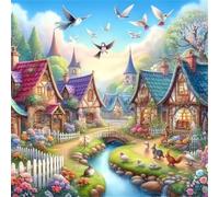 Puzzle 100 pièces Animaux des paysages de la Campagne,Puzzles pour Adultes Jeux d'activités Familiales,Puzzle à Faire Soi-même pour Décoration Murale de la Maison
