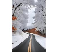 Puzzle 100 Pieces, Autoroute d'hiver, 40x28 cm Divertissement Créatif, Jeu éducatif Challenge Toy, Cadeau Garcon et Fille, Puzzle Adulte 100 Pièces