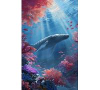 Puzzle 100 Pieces Baleines L'Océan Corail, Jeu éducatif Défi Jouets Stimule Concentration et Imagination, Puzzle Adulte 100 Pièces 40 x 28 cm