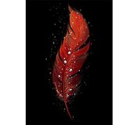 Puzzle 100 Pieces Belles Plumes Rouges, Jeu éducatif Défi Jouets Stimule Concentration et Imagination, Puzzle Adulte 100 Pièces 40 x 28 cm