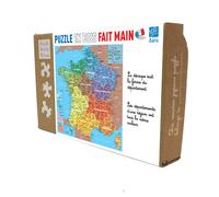 Puzzle 100 pièces - Carte de france des départements marron TU