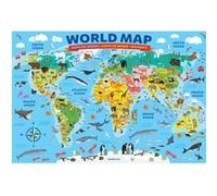 Puzzle 100 pièces : Carte illustrée du monde Eurographics G