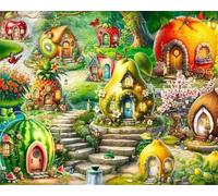 Puzzle 100 pièces Chalet fruitier de Conte de fées Puzzles pour Adultes Jeux d'activités Familiales,Puzzle à Faire Soi-même pour Décoration Murale de la Maison