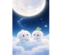 Puzzle 100 Pieces, Dessins Animés Lune, 40x28 cm Divertissement Créatif, Jeu éducatif Challenge Toy, Cadeau Garcon et Fille, Puzzle Adulte 100 Pièces