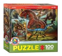 Puzzle 100 pièces : Dinosaures carnivores Eurographics G