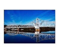 Puzzle 100 pièces, East Haddam, Connecticut River, États-Unis, Amérique, Jeu, œuvre d'art, Souvenir de Voyage, 45,5 x 35,5 cm