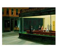Puzzle 100 pièces Edward Hopper Nighthawks, Affiche Murale, Jeux familiaux pour Adultes, Jeux pour Enfants, Jouets éducatifs, 45,5 x 35,5 cm