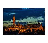 Puzzle 100 pièces Église Matthias de Hongrie Budapest, Jeu d'art, Souvenir de Voyage, 45,5 x 35,5 cm
