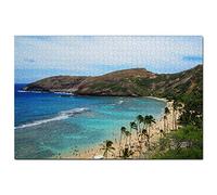 Puzzle 100 pièces, États-Unis, Amérique, Honolulu, Baie de Hanauma, Hawaï, Jeu, œuvre d'art, Souvenir de Voyage, 45,5 x 35,5 cm