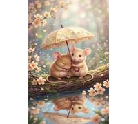 Puzzle 100 Pièces Fleurs Parapluie Hamster 40x28 cm Classique Puzzles Art Relaxant et Stimulant, Loisir CréAtif Réservé aux Adolescents et Adultes
