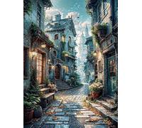 Puzzle 100 Pieces Fleurs Rue Ville, Jeu éducatif Défi Jouets Stimule Concentration et Imagination, Puzzle Adulte 100 Pièces 40 x 28 cm