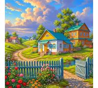 Puzzle 100 pièces,Gîte de Campagne Puzzles pour Adultes,Jeux éducatifs,Puzzles Artistiques à Faire Soi-Même idéal pour la Décoration Intérieure et Les Cadeaux