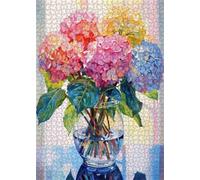Puzzle 100 Pieces Hortensia, Jeux éducatif Défi Jouets Puzzles Classiques, Parfaitement Emboîtable Lettres au Dos, pour Vous Faciliter Le Travail pour Hommes Femmes Plus âgés 40 x 28 cm