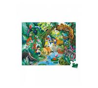 Puzzle 100 pièces Janod - Découverte d'un temple Incas - Mixte - Vert - Dessins animés et BD - Enfant