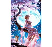 Puzzle 100 Pièces Jeux éducatif Défi Jouets Arbre de la Fille au Clair de Lune Puzzles Classiques Puzzle DIY Cadeaux de l'art de la Décoration Moderne