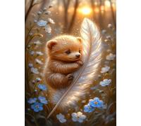 Puzzle 100 Pièces Jeux éducatif Défi Jouets Ours en Plumes de Fleur Puzzles Classiques Puzzle DIY Cadeaux de l'art de la Décoration Moderne