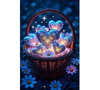 Puzzle 100 Pièces Jeux éducatif Défi Jouets Panier en Forme de cœur et de Marguerite Puzzles Classiques Puzzle DIY Cadeaux de l'art de la Décoration Moderne