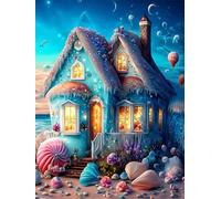 Puzzle 100 Pieces Maison Plage Rêve, Jeu éducatif Défi Jouets Stimule Concentration et Imagination, Puzzle Adulte 100 Pièces 40 x 28 cm