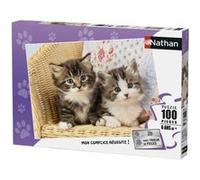 Puzzle 100 pièces Nathan Duo de chatons G