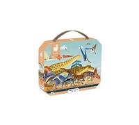 Janod - Puzzle Enfant Panoramique Dino 100 Pièces - 1 Mètre de Long - Carton Certifié FSC - Encre Végétale - Fabriqué en France - Dès 6 Ans, J05831