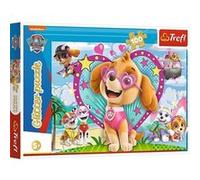 Trefl - Puzzle Glitter - Minnie et Sparkles - Disney Minnie - 100 Pièces, pour Enfants à partir de 5 Ans