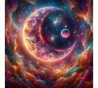 Puzzle 100 pièces Paysage de Nuages lunaires,Puzzles pour Adultes Jeux d'activités Familiales,Puzzle à Faire Soi-même pour Décoration Murale de la Maison