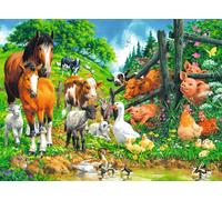 Puzzle 100 pièces Pièces XXL - Rassemblement d'Animaux