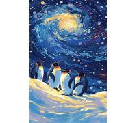 Puzzle 100 Pieces, Pingouin Ciel Étoilé, 40x28 cm Divertissement Créatif, Jeu éducatif Challenge Toy, Cadeau Garcon et Fille, Puzzle Adulte 100 Pièces