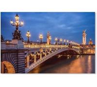 Puzzle 100 pièces Pont Alexandre III pour Adultes, Classique, pour Adolescents, garçons et Filles, Lettres au Dos, idéal pour Un défi, 45,5 x 35,5 cm