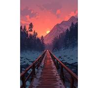 Puzzle 100 Pieces Pont Coucher Soleil, Jeu éducatif Défi Jouets Stimule Concentration et Imagination, Puzzle Adulte 100 Pièces 40 x 28 cm