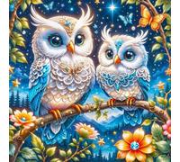Puzzle 100 pièces pour Adulte,Beaux paysages de hiboux 35x35 cm DIY De Puzzle,Divertissement créatif,Jeux éducatifs à défis Puzzles pour Toute la Famille