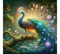 Puzzle 100 pièces pour Adulte,Magnifique Paon 35x35 cm DIY De Puzzle,Divertissement créatif,Jeux éducatifs à défis Puzzles pour Toute la Famille