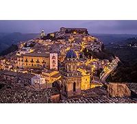 Puzzle 100 pièces pour Adultes et Enfants, Petite Ville de Sicile, Italie. Jeux de Puzzle stimulants pour Adultes, pour Anniversaire, Thanksgiving, 45,5 x 35,5 cm.