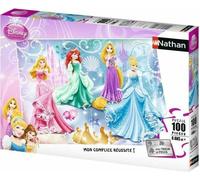 Puzzle 100 pièces - Princesses scintillantes - Princesses Disney - Trieurs de pièces - Nathan