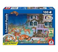 Puzzle 100 pièces Schmidt Spiele Nighttime Visit of Animals - Dès 6 ans - Multicolore