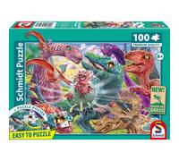Puzzle 100 pièces Schmidt Spiele Petit dino, grandes aventures 36,1 x 24,3 cm Paysage Couleurs vives