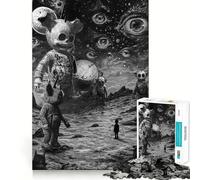 Puzzle 1000 Astronautes de l'Inconnu Jeu de Construction précis et Amusant,Stimulant cognitif,idéal pour Un Anniversaire ou Une activité Artistique (38x52cm)