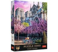 Trefl Premium Plus Quality - Puzzle Photo Odyssey : Cathédrale Notre-Dame de Paris : Village d’Oia, Santorin - 1000 pièces, Série de Photos Uniques, pour Adultes et Enfants à partir de 12 Ans