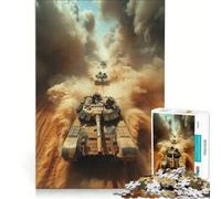 Puzzle 1000 Chars Bataille dans Le Désert Jeu de Construction Activités Familiales avec Pièces de Formes Aléatoires S'emboîtant Parfaitement 50x75cm