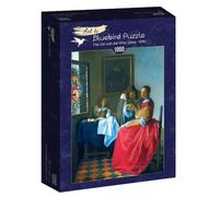 Puzzle 1000 elementów. Dziewczyna z kieliszkiem wina Bluebird