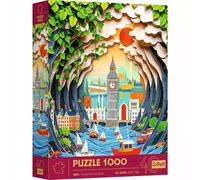 Trefl - Puzzle 3D Londres - 1000 pièces - 40e anniversaire - Paper Art (à partir de 14 ans)
