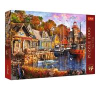 Trefl Puzzle Tea Time: Coin au bord de la mer – 1000 pièces, images nostalgiques, dès 12 ans