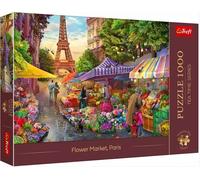 Trefl Puzzle Tea Time – Marché aux Fleurs, Paris · 1000 pièces · Qualité Premium Plus · Dès 12 ans