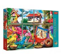Trefl Puzzle Tea Time — Univers des Oiseaux, 1000 pièces Premium Plus, dès 12 ans