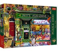 Trefl Puzzle Premium Plus 1000 pièces – Tea Time : Paradis pour Animaux, images nostalgiques