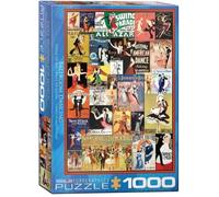 Puzzle 1000 elementów. Stare plakaty, tańce Eurographics