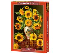 Puzzle 1000 elementów. Sunflowers in a Peacock Vase Castorland