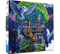 Good Loot Puzzle Roch Urbaniak Owl Island – 1000 pièces, effet toile, 68,3×48 cm