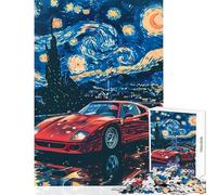 Puzzle 1000 Ferrari F Nuit étoilée pour Adolescents Jeu éducatif Idée Cadeau Collection d'artistes Beaux-Arts Format 38x26cm